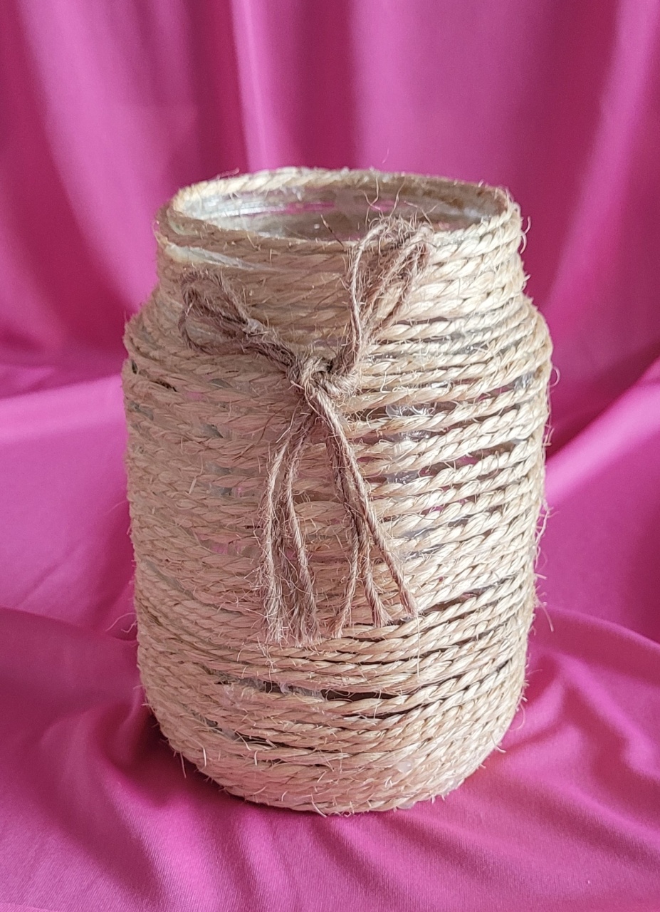 Vaso Barbante - lucia mendonça decoraçoes