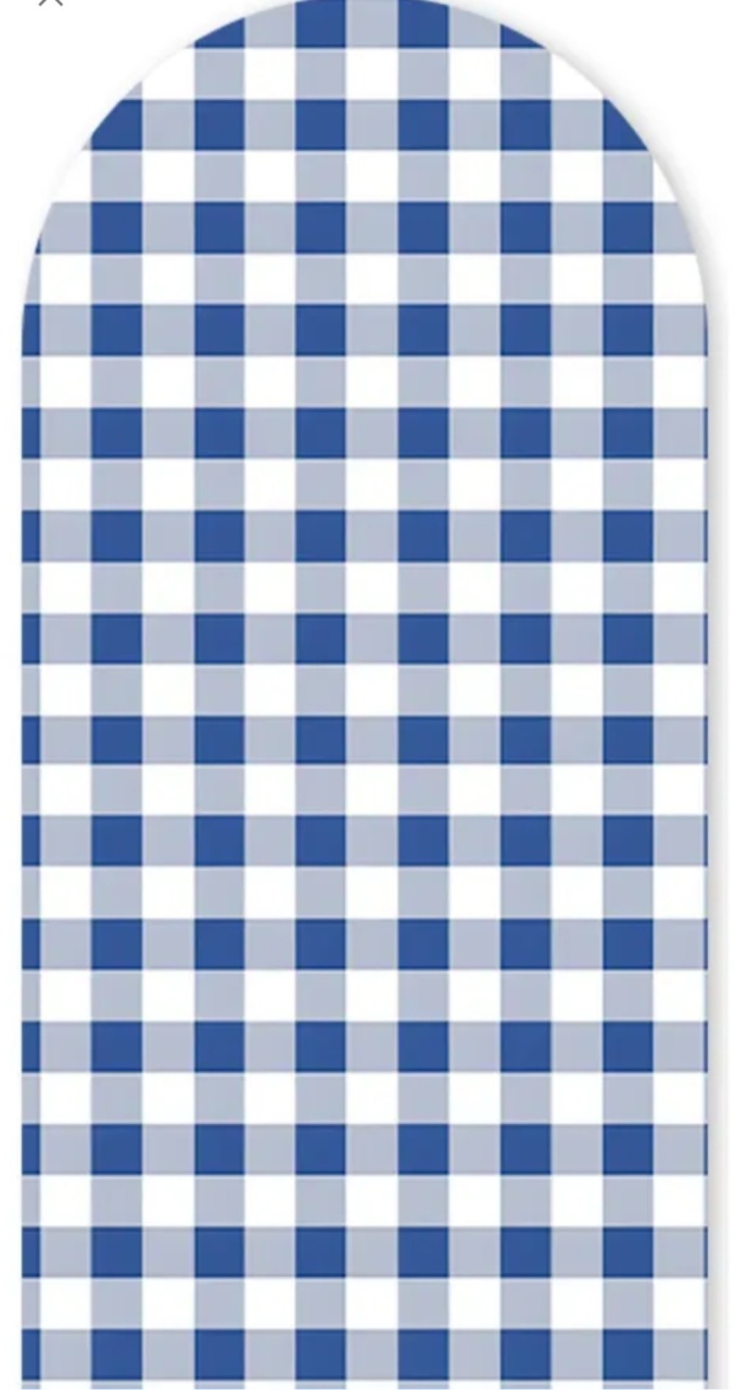 Capa Painel Romano Quadriculado- Azul / Branco - lucia mendonça decoraçoes