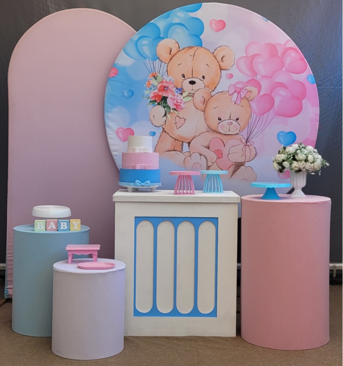 Chá Revelação Azul / Rosa 2 - lucia mendonça decoraçoes