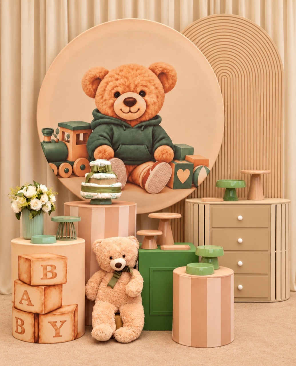 Chá Fralda Urso Baby 2 - lucia mendonça decoraçoes