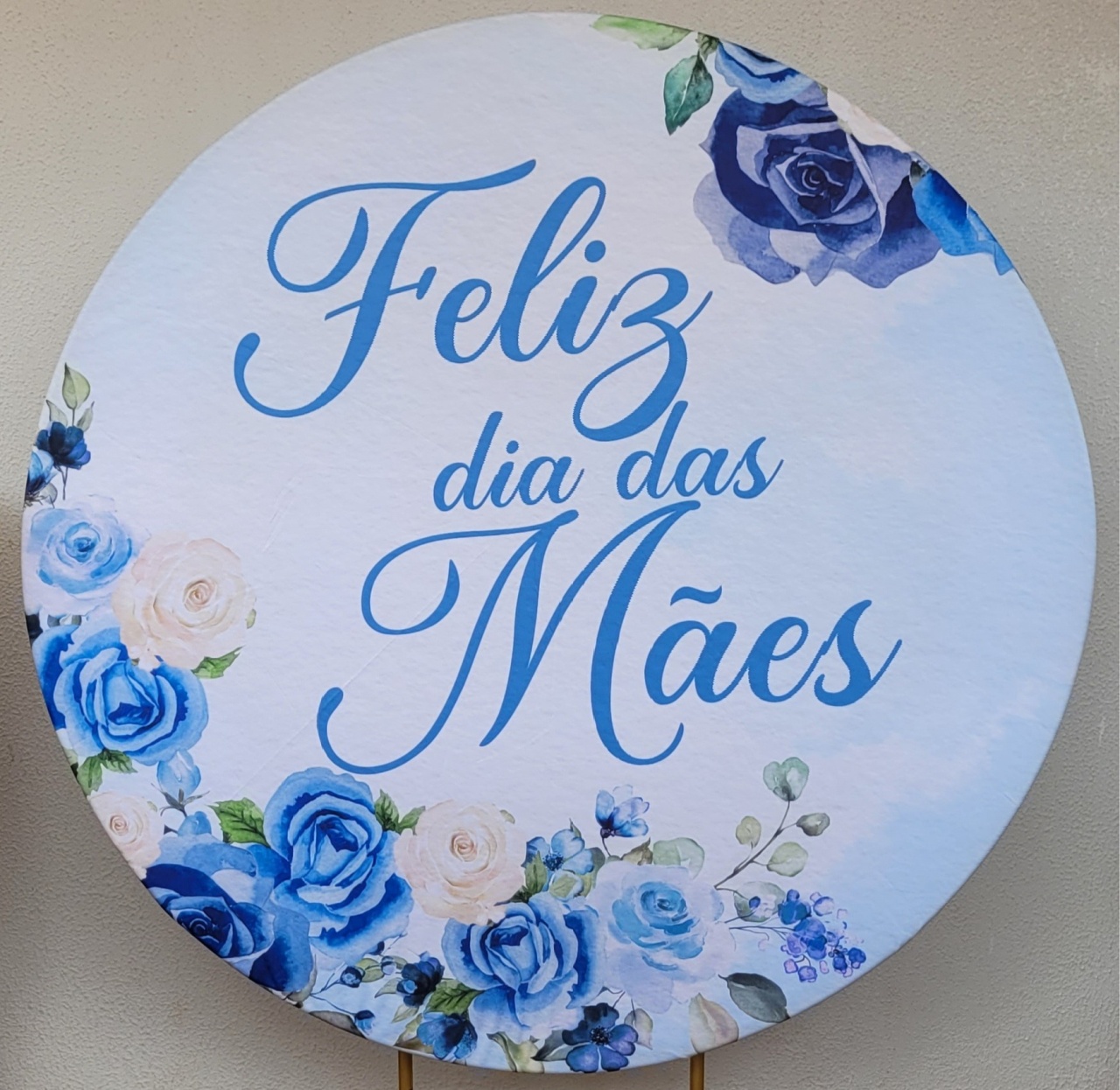 Cpa Painel Rosas Azuis -  Mães  - lucia mendonça decoraçoes