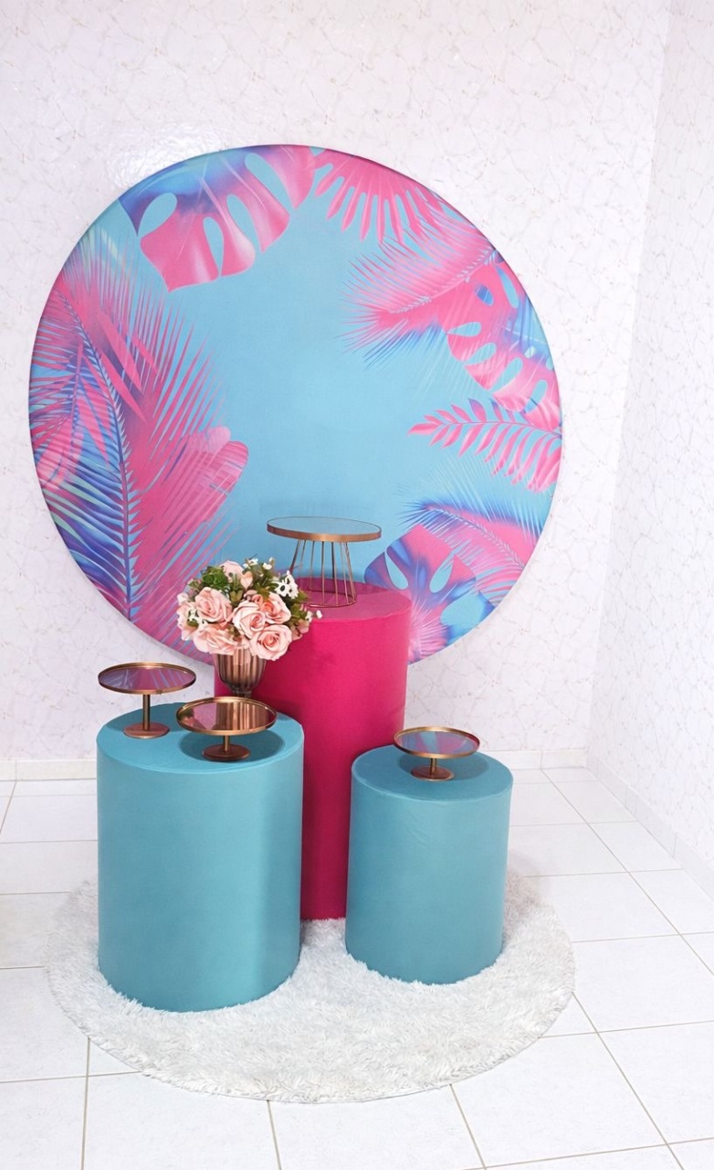 Combo Adulto Floral Azul E Rosa - Brenda silva nascimento 