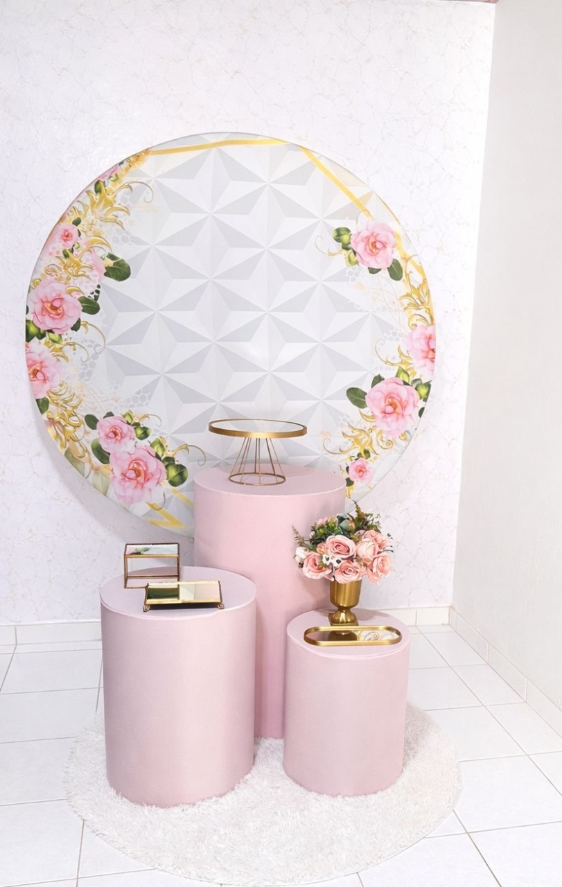 Combo Adulto Floral Rosa Claro - Brenda silva nascimento 