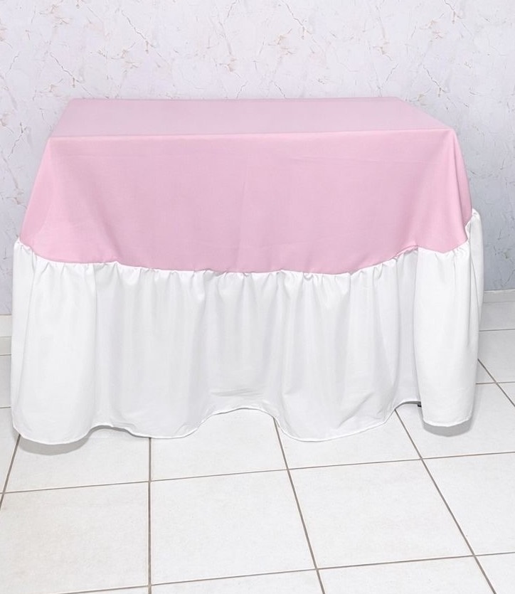 Toalha Rosa E Branco  - Brenda silva nascimento 