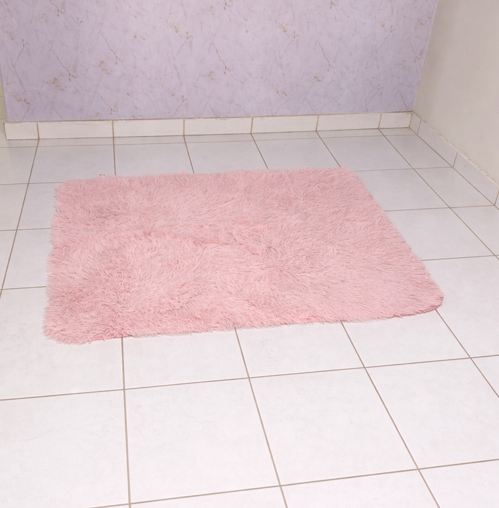 Tapete Felpudo Rosa Quadrado  - Brenda silva nascimento 