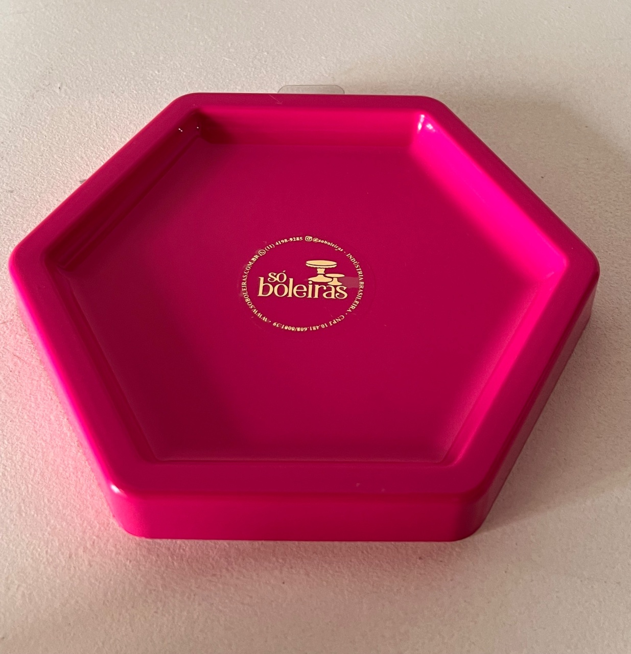 Bandeja Sextavada Só Boleira Rosa Pink - Brenda silva nascimento 