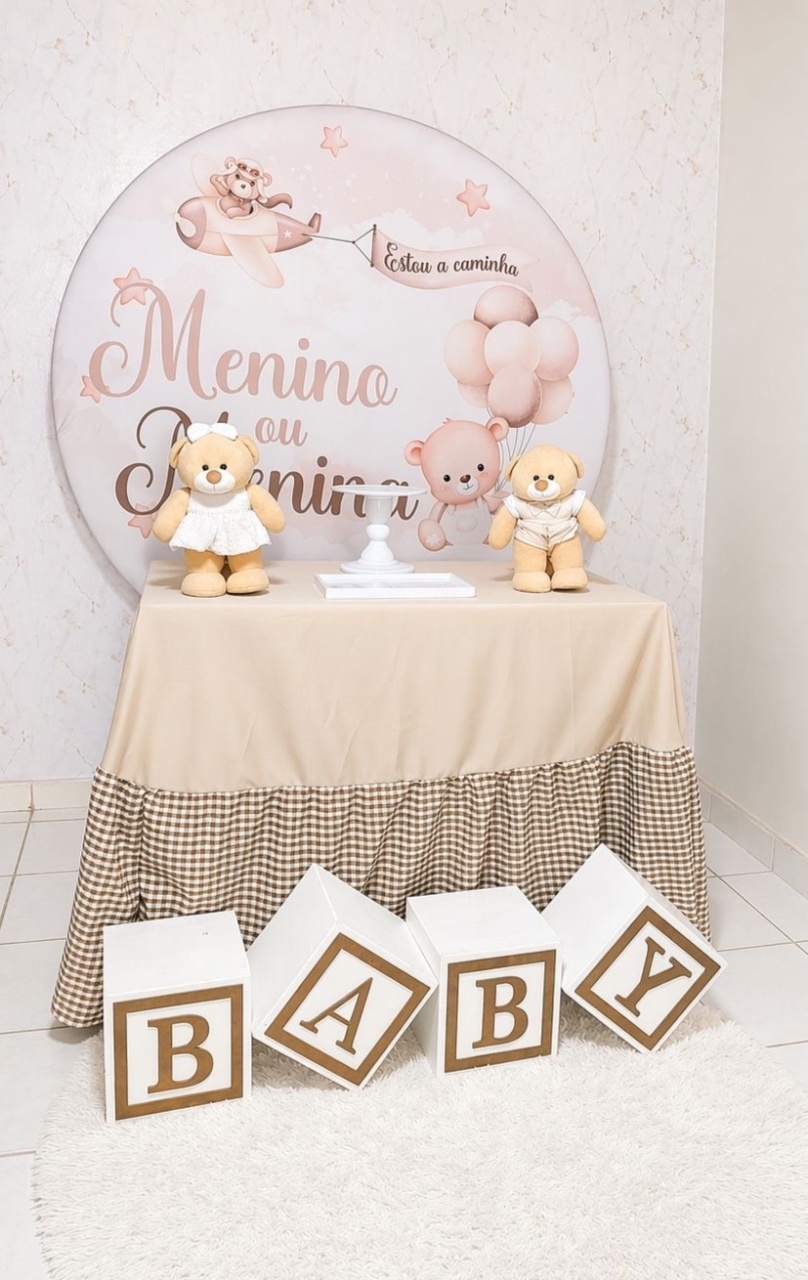 Montagem Chá Revelação/Chá de Bebe - Brenda silva nascimento 