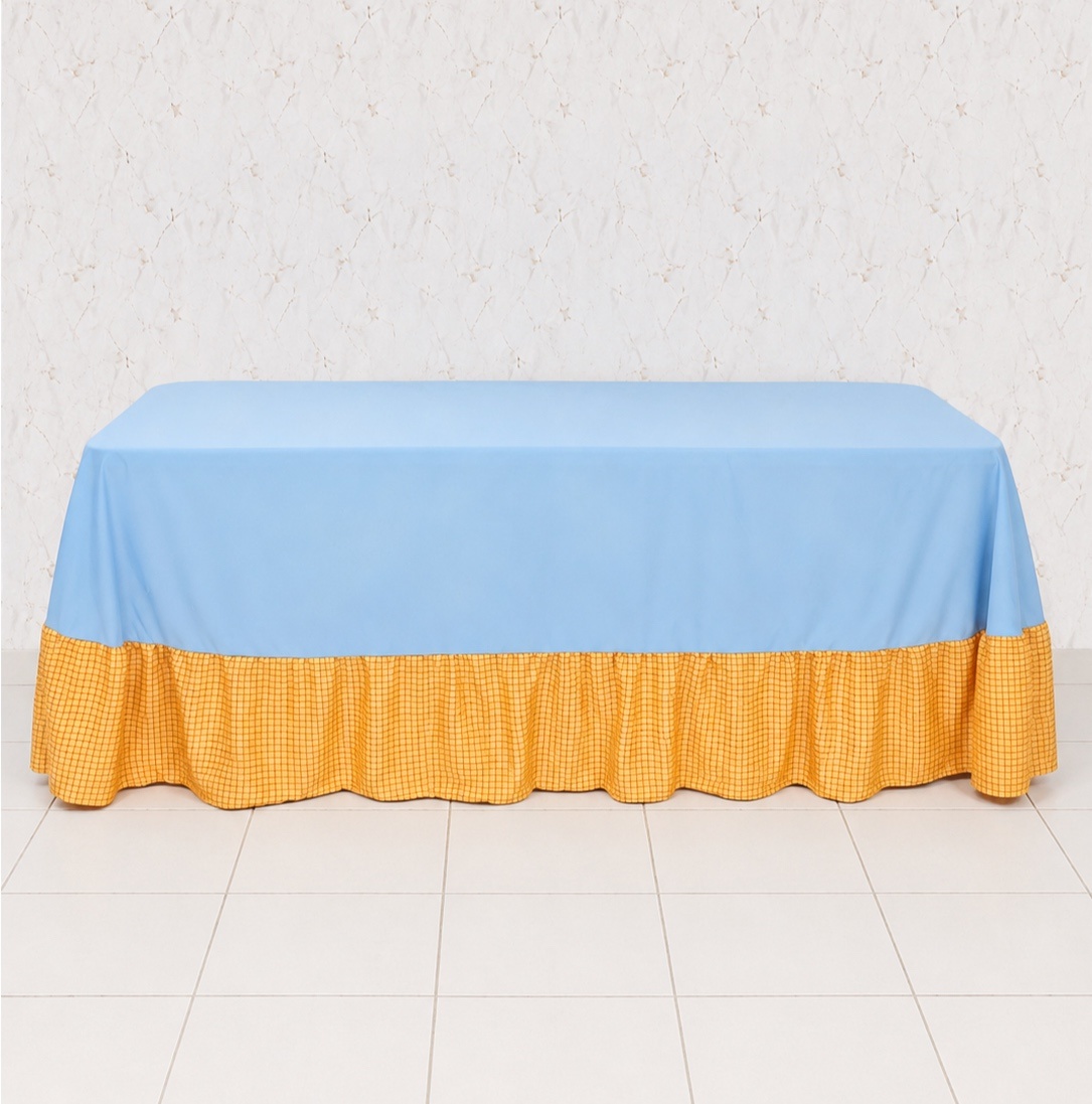 Toalha Grande Azul /Xadrez Amarelo - Brenda silva nascimento 