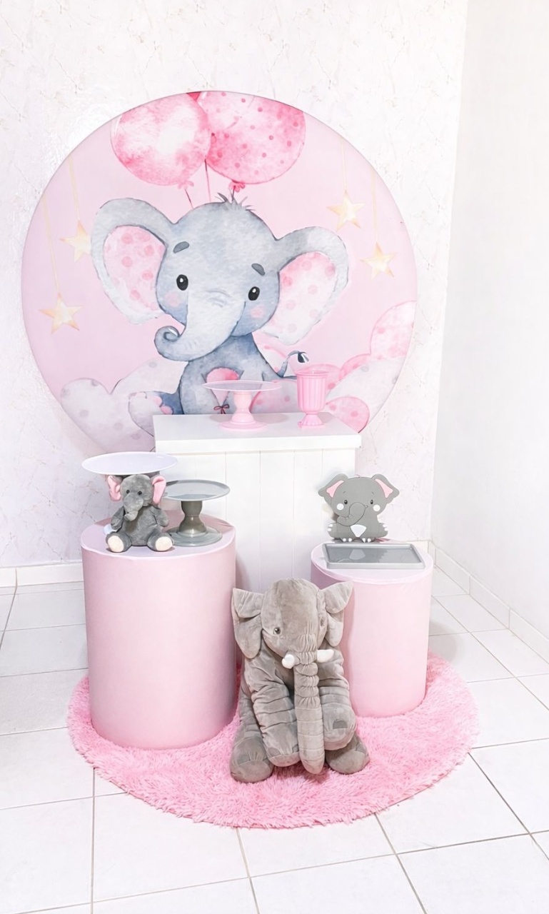 Combo Infantil Elefante Rosa - Brenda silva nascimento 
