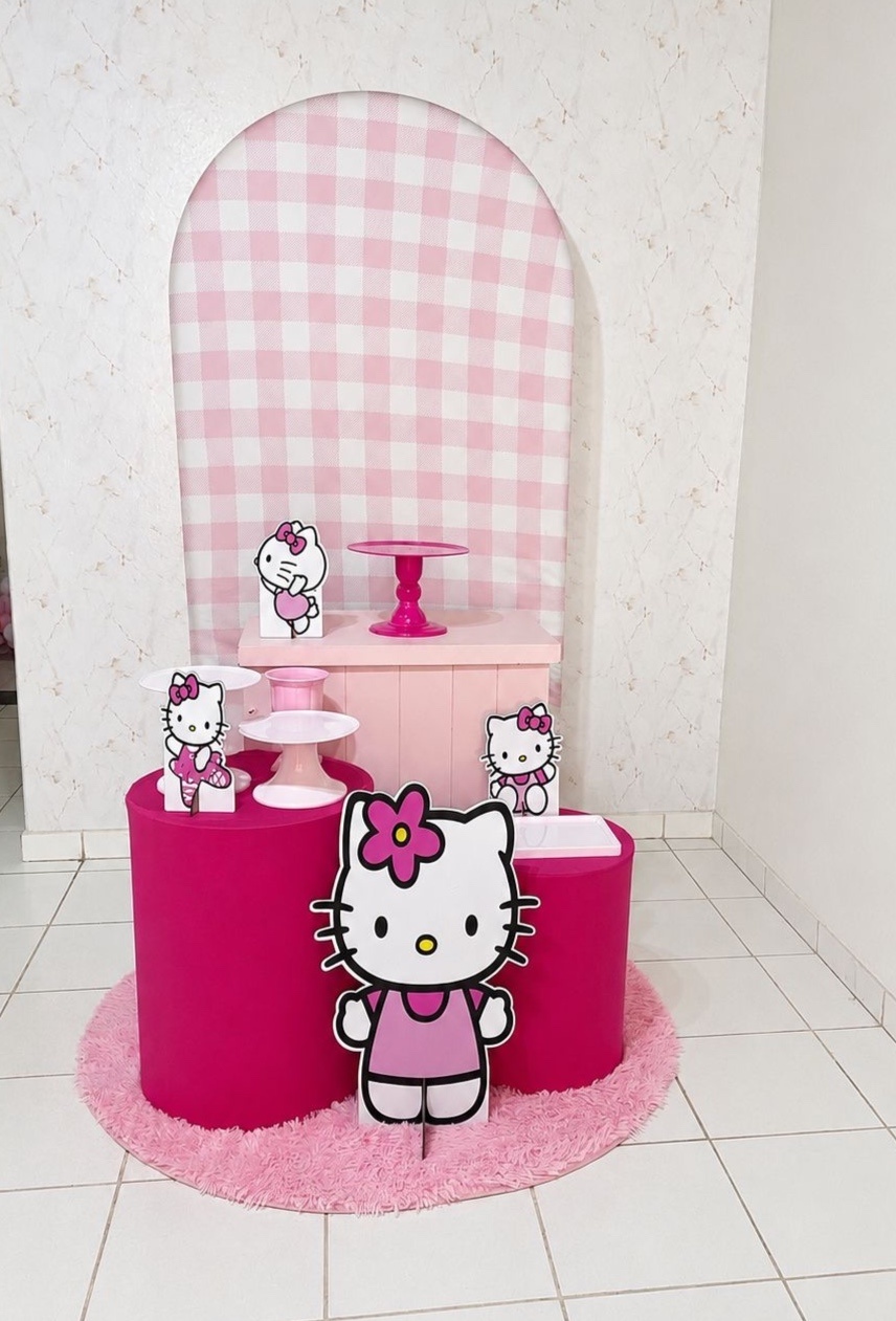 Combo Infantil Xadrez Hello Kitty - Brenda silva nascimento 