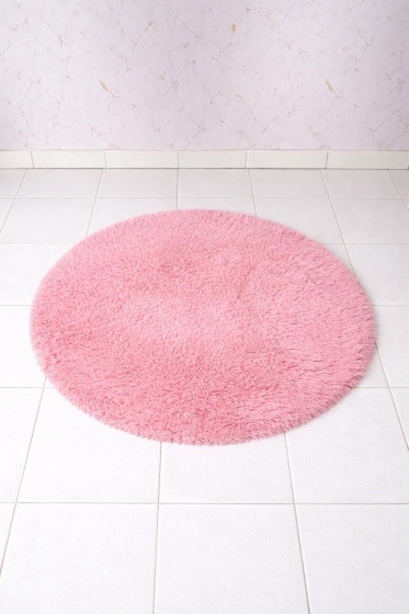Tapete Felpudo Rosa ( Redondo)  - Brenda silva nascimento 