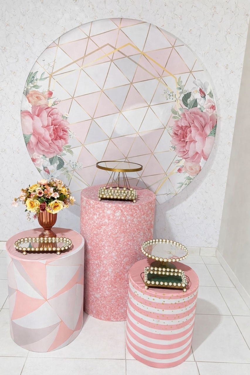 Combo Adulto Floral Rosa - Brenda silva nascimento 