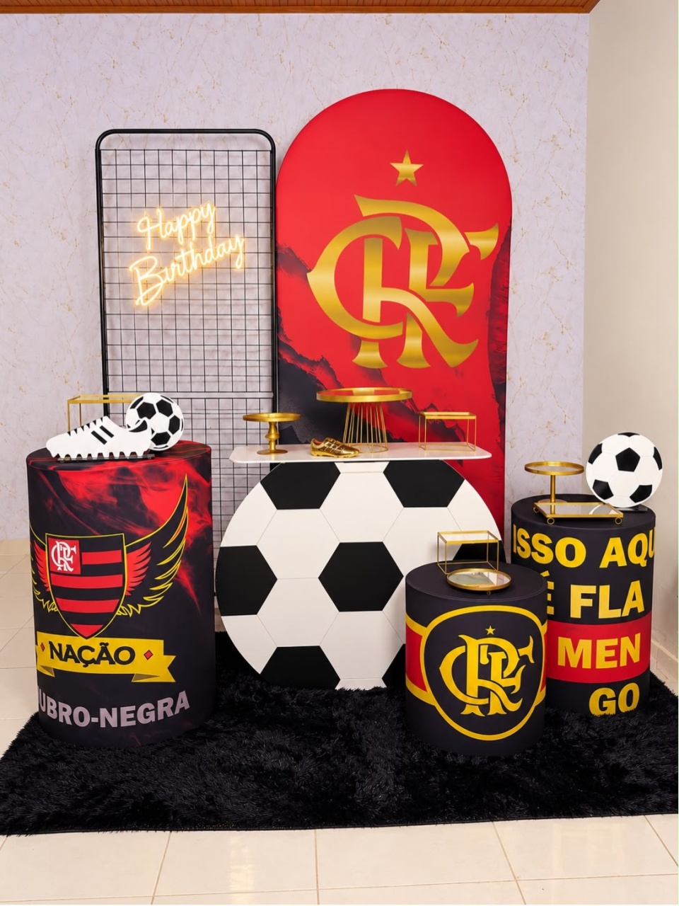 Montagem Romano Flamengo Happy Birthday - Brenda silva nascimento 