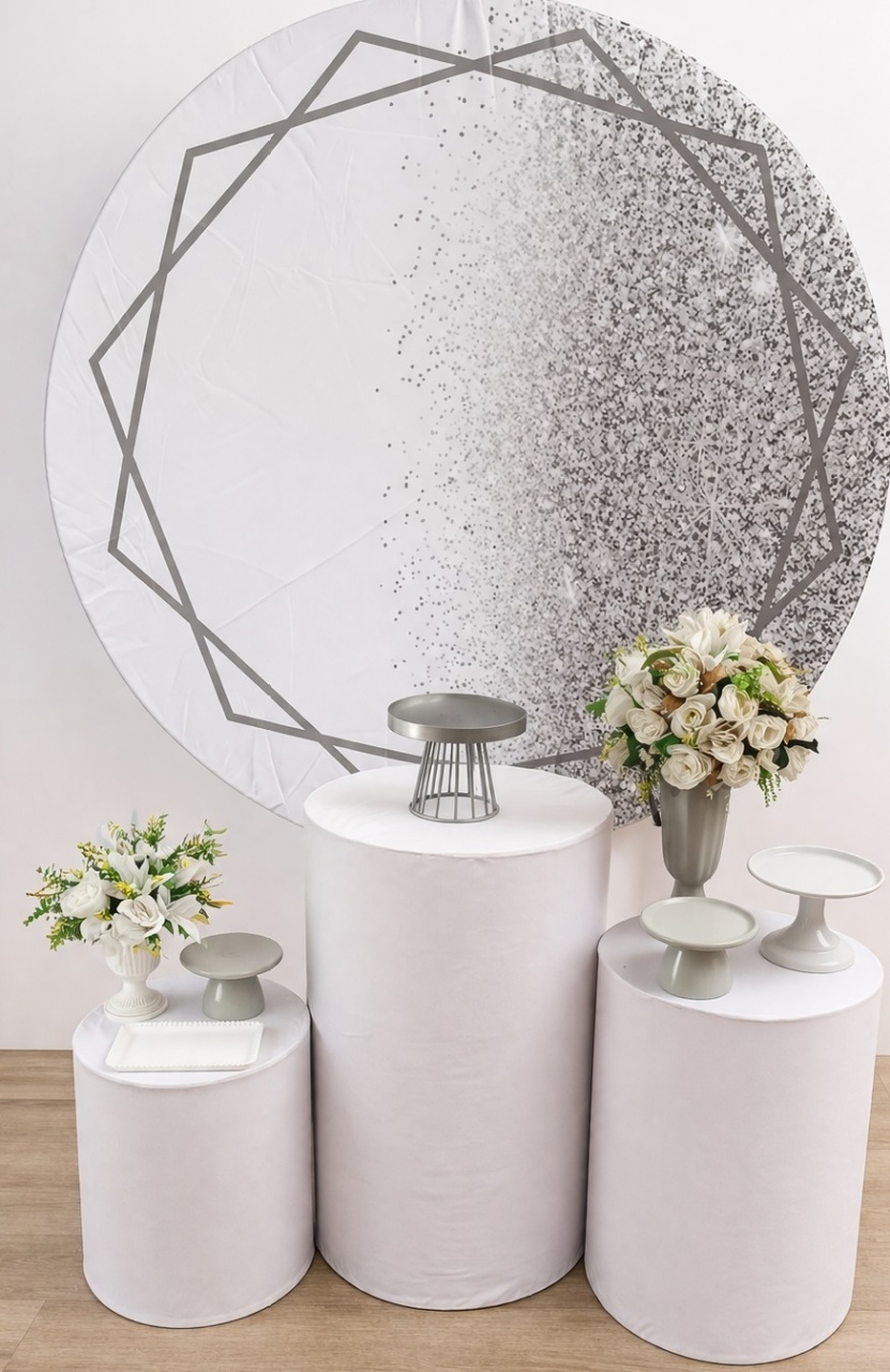 Glitter Branco E Prata - Marias Festeiras 