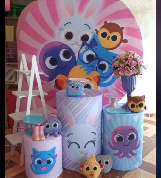Kit Queridinho Bolo Fofo Menina  - Marias Festeiras 