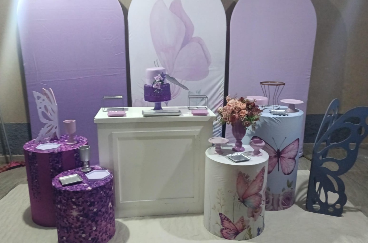 Borboleta/Roxo/Lilás Pegue E Monte  - DECORANDO SONHOS