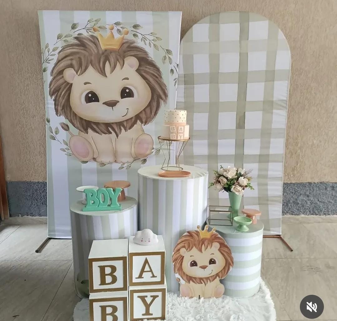 Pegue E Monte Leãozinho/Verde/Chá de Bb - DECORANDO SONHOS