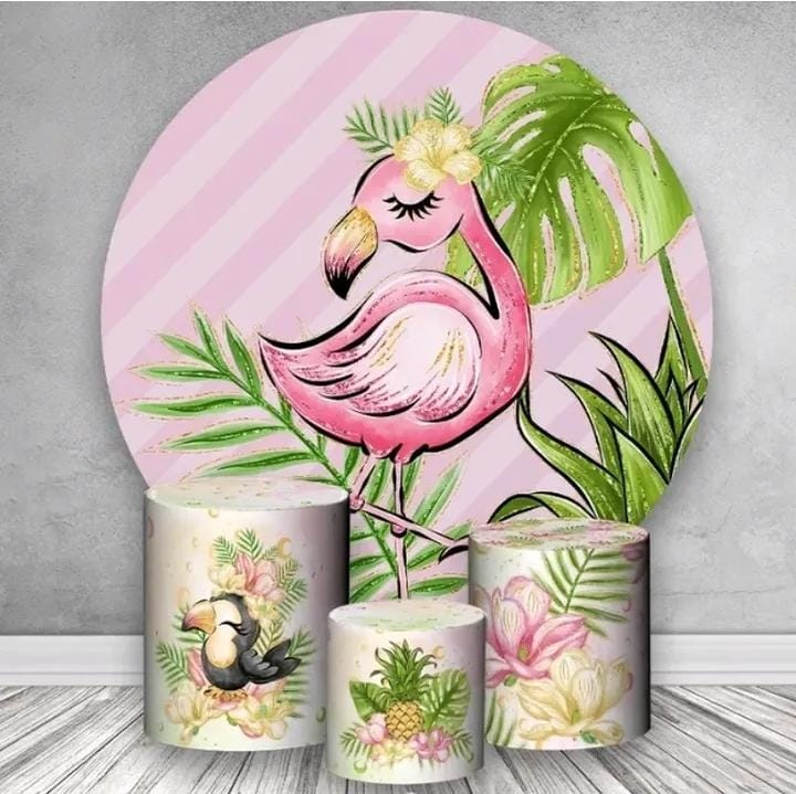 Flamingo / Redondo + Cilindros - DECORANDO SONHOS