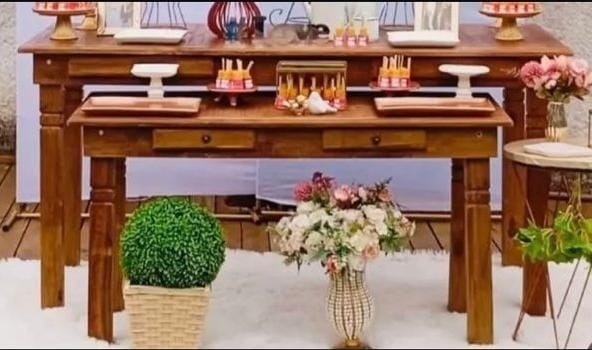 Par de Mesa Rustica Casamento - DECORANDO SONHOS