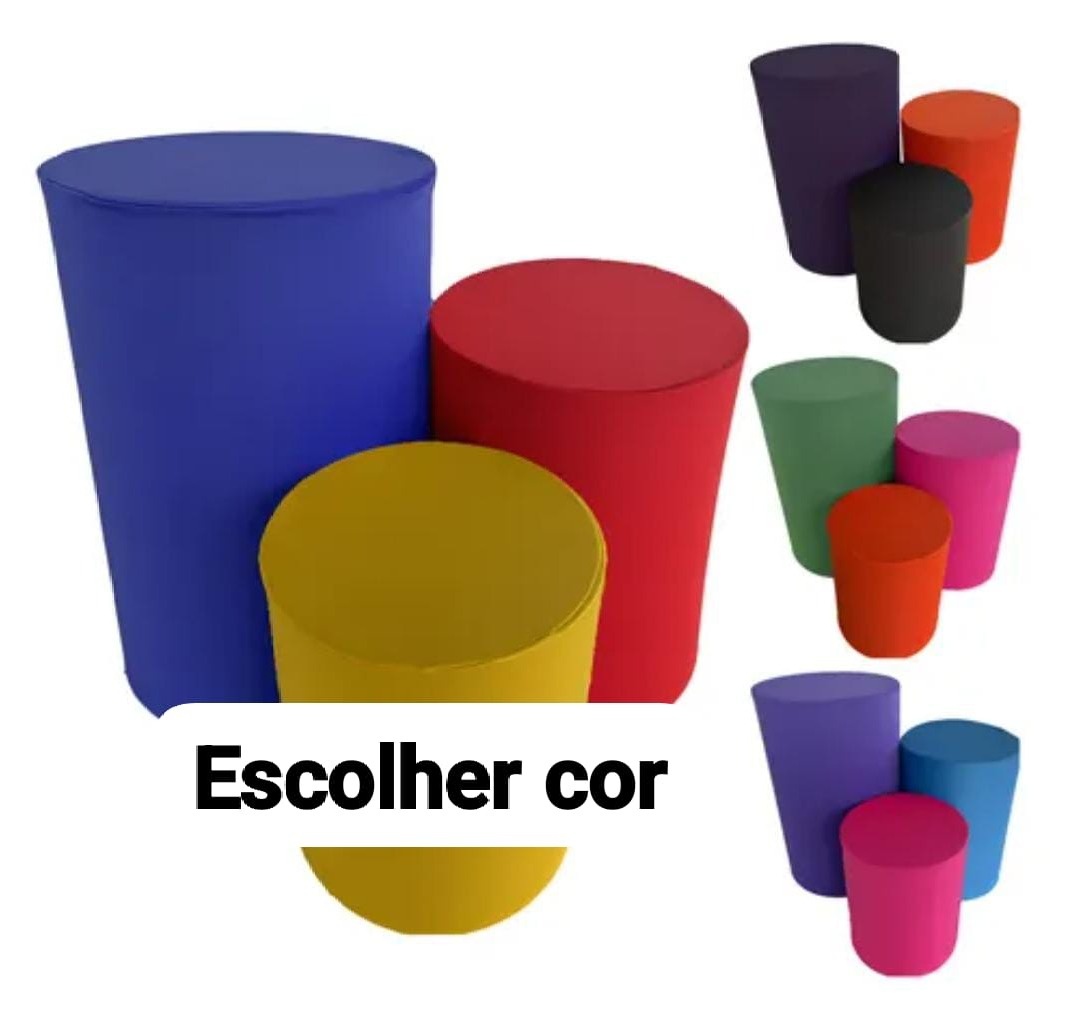 Trio de Cilindros Mdf + Capas  - DECORANDO SONHOS