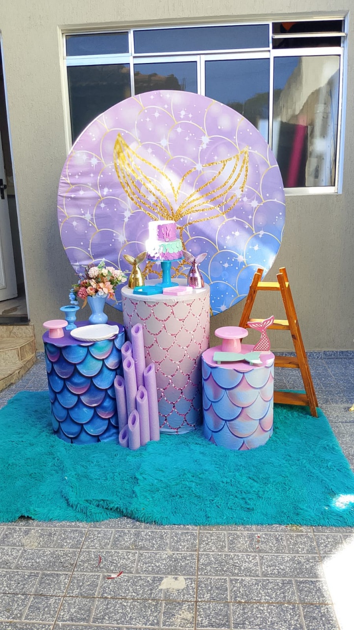 Calda de Sereia + Escadinha Pegue E Monte  - DECORANDO SONHOS