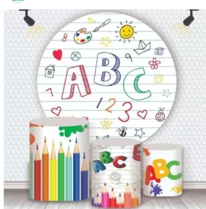 Tecido Sublimado Abc/Lápis/Numeros/Letras - DECORANDO SONHOS