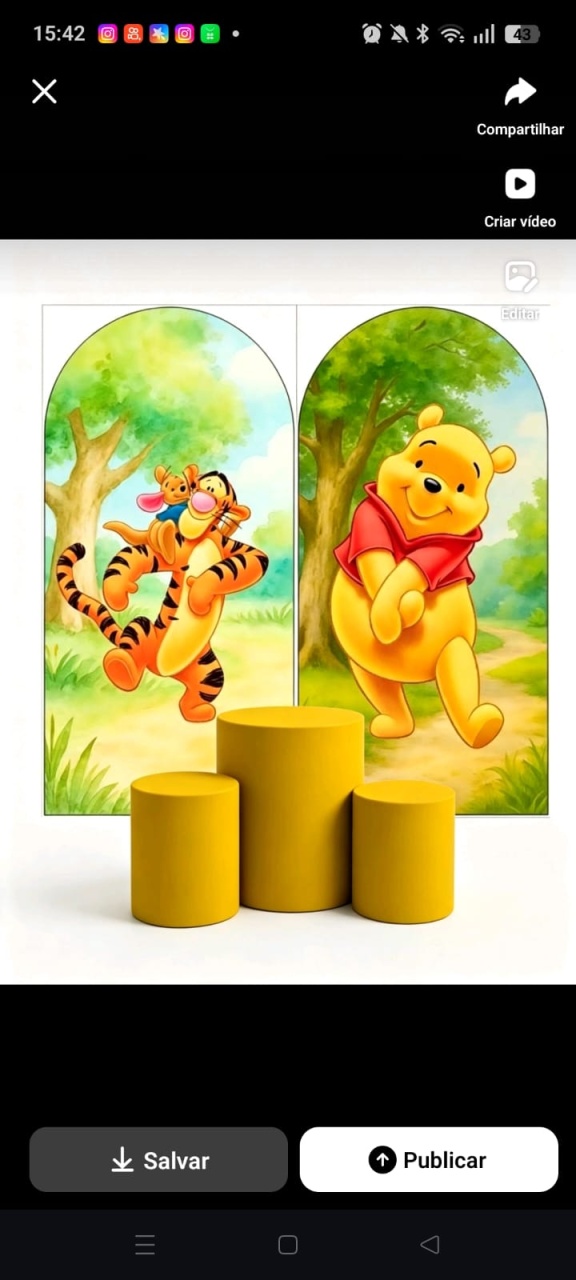 Kit Capas Ursinho Poh/Amarelo/Festa - DECORANDO SONHOS
