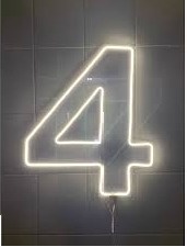 Numero 4 Led 50 Cm - DECORANDO SONHOS