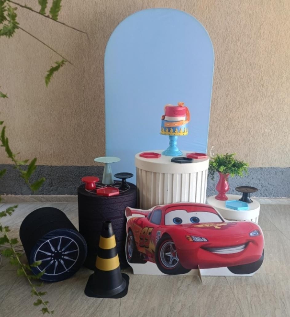 Carros/Cars/Relâmpago Mcqueen/Pegue E Monte Azul/Vermelho - DECORANDO SONHOS