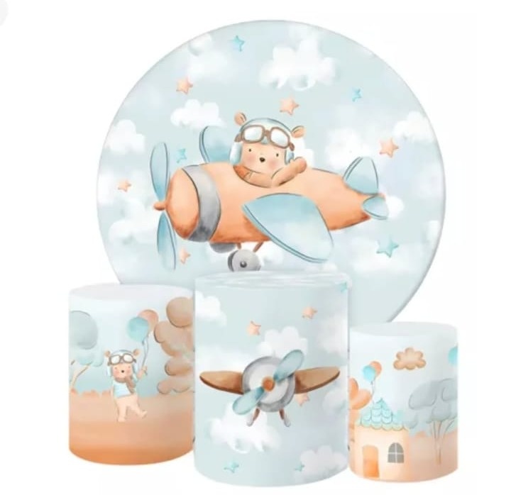 Kit Capas Ursinho Aviador - DECORANDO SONHOS