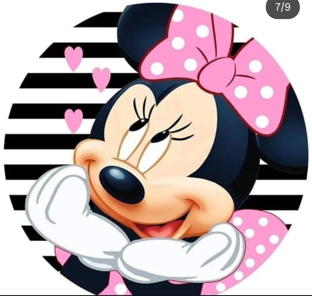 Minnie Rosa Preto E Branco - DECORANDO SONHOS