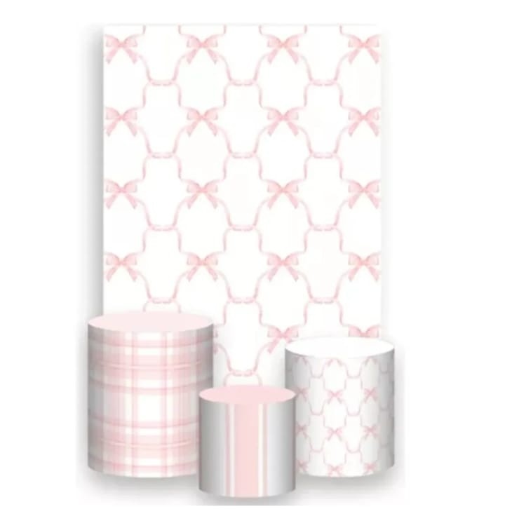 Kit Capas Laço Rosa - DECORANDO SONHOS