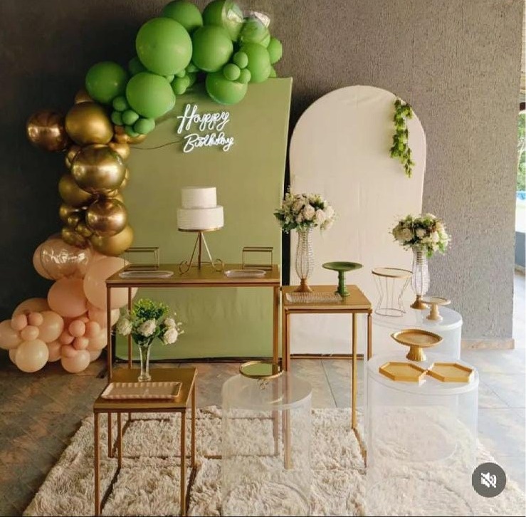 Verde / Dourado E Branco - DECORANDO SONHOS