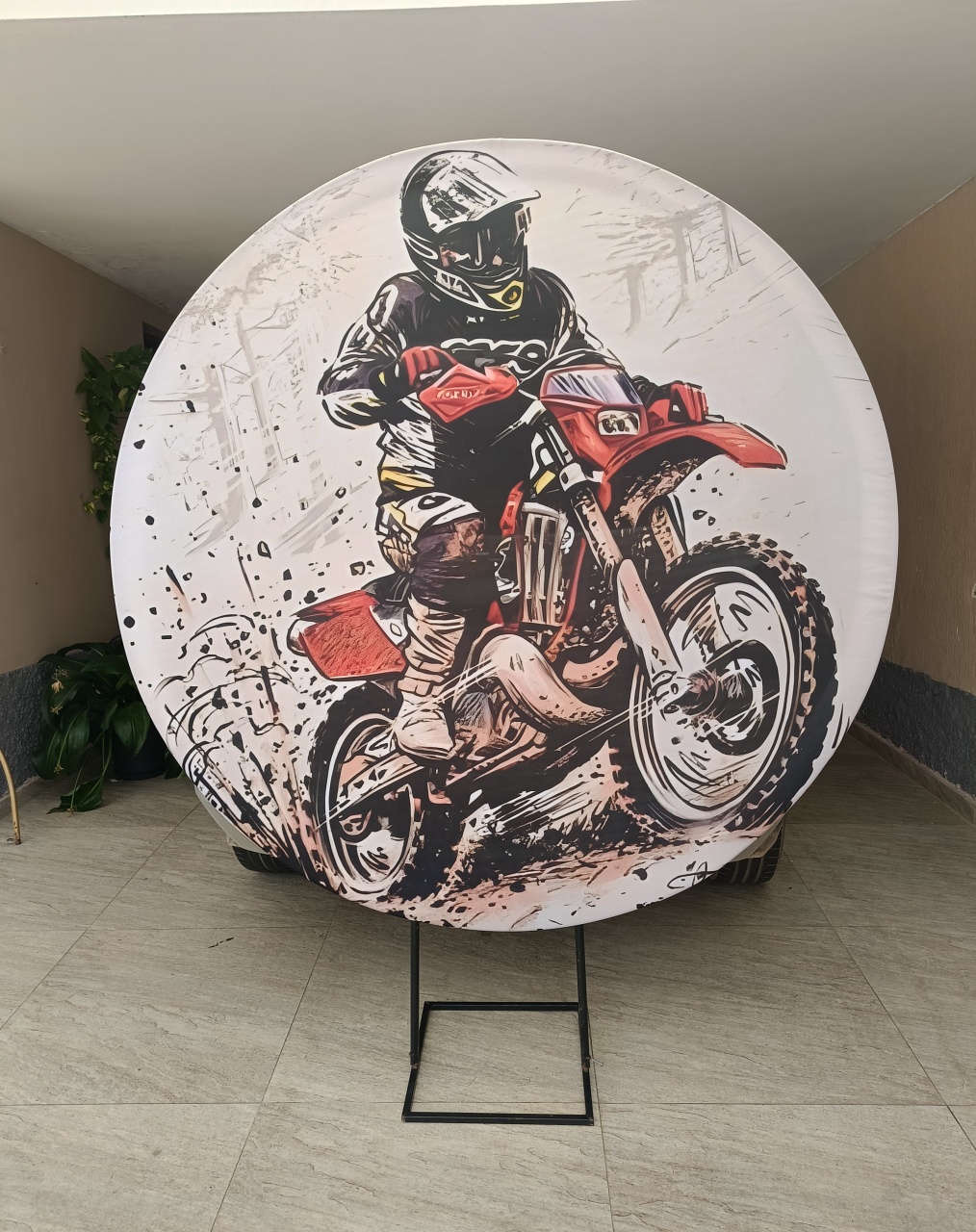Painel Redondo Moto Cross - DECORANDO SONHOS