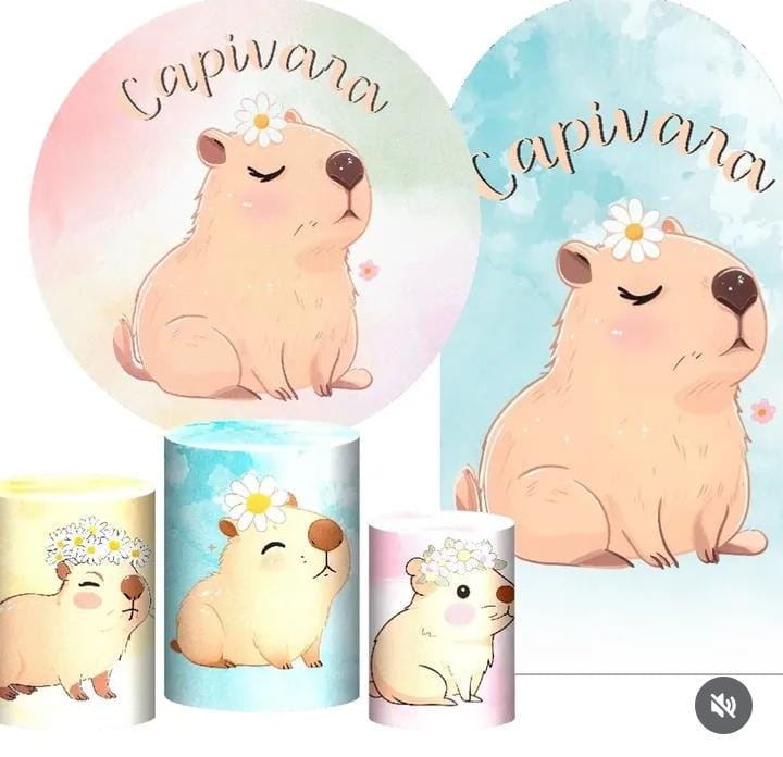 Capivara / Redondo + Romano + Cilindros - DECORANDO SONHOS