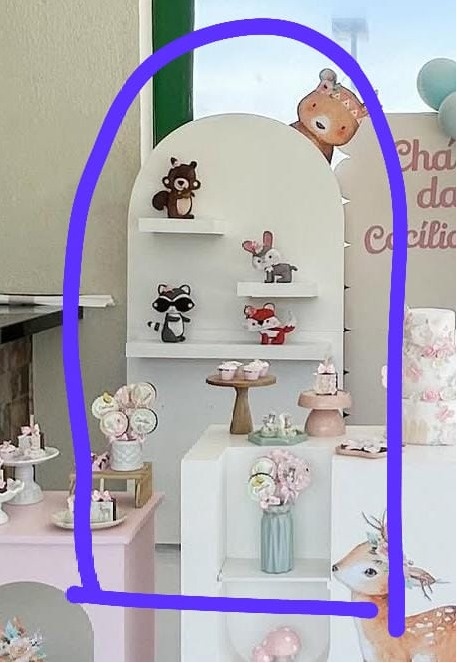 Painel 5 Prateleira Mdf Branco - DECORANDO SONHOS