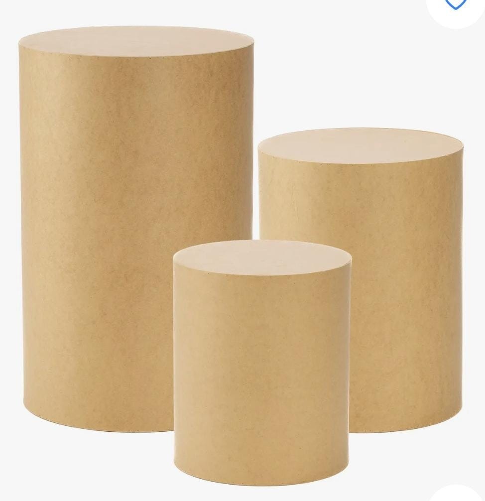 Trio Cilindros Mdf Sem Capa - DECORANDO SONHOS