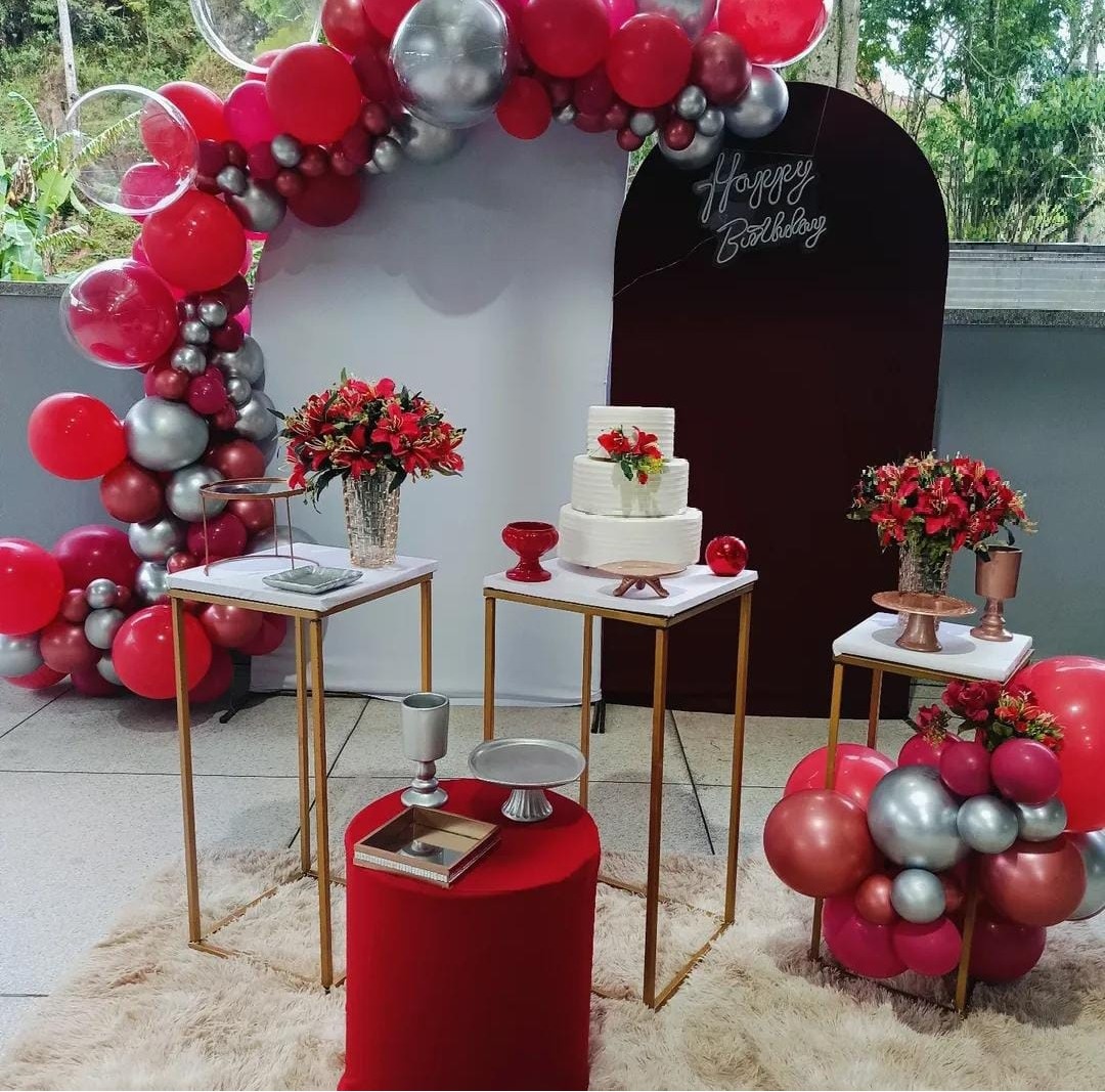 Decoração Branca E Vermelha - DECORANDO SONHOS