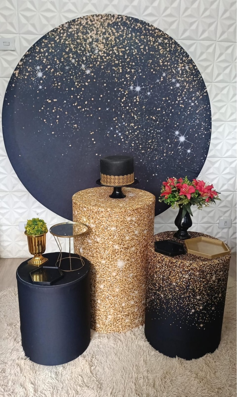 Glitter Preto E Dourado - DECORANDO SONHOS