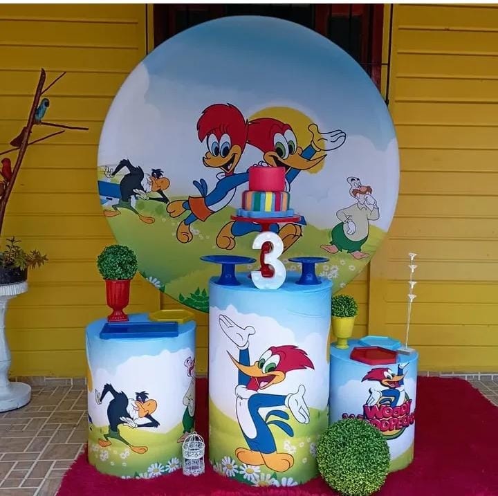 Pica Pau / Capa Redondo + Cilindros - DECORANDO SONHOS