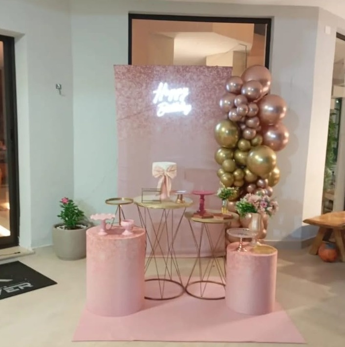 Rosa Glitter Romano - DECORANDO SONHOS