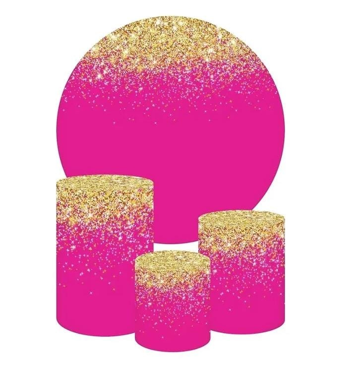 Glitter / Pink E Dourado / Adulto - DECORANDO SONHOS