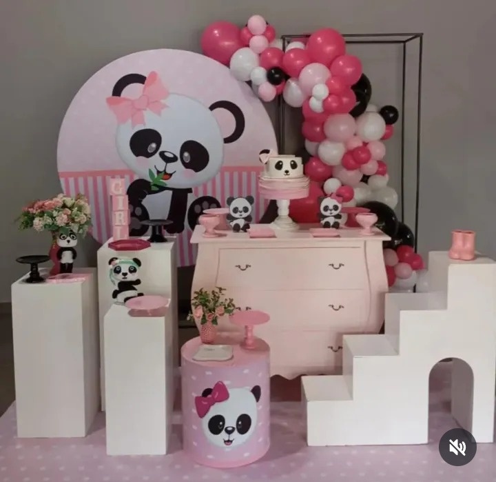 Panda Rosa - DECORANDO SONHOS