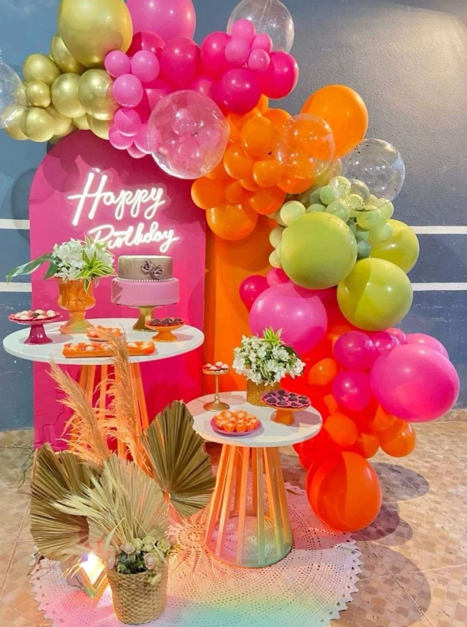 Kit Festa Pink💖 E Laranja 🧡 - Colibri Festas