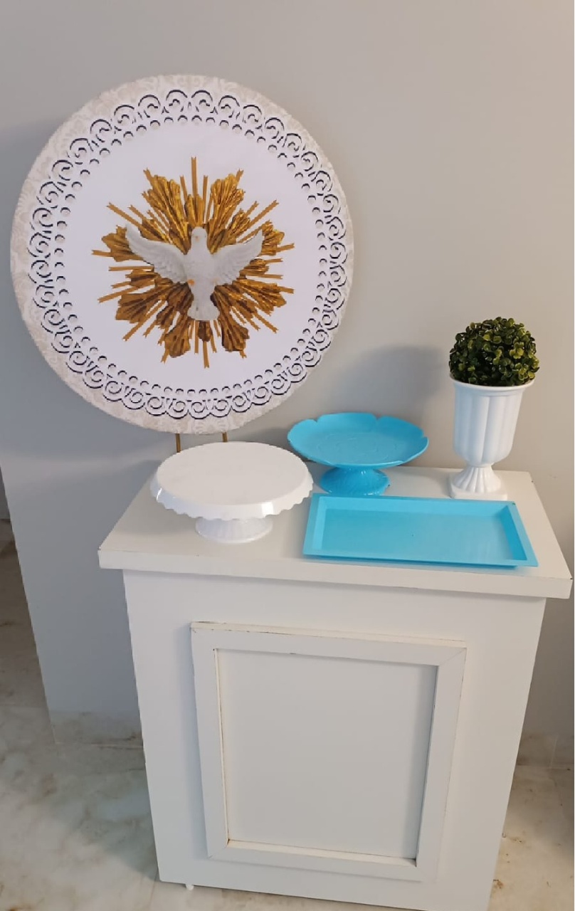 Mini Kit Na Mesa Batizado Azul - Colibri Festas