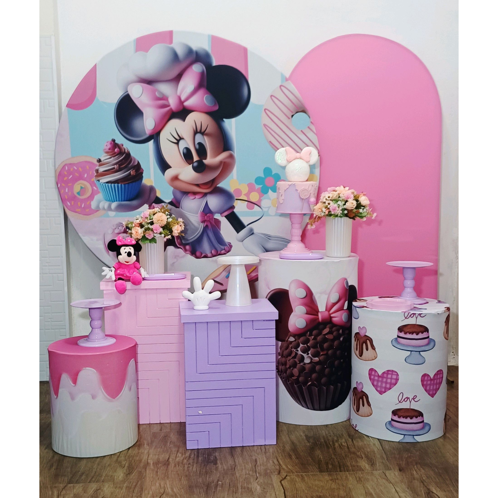 Minnie Confeiteira - Kit Pegue E Monte - Luci_rodrigues_decorações