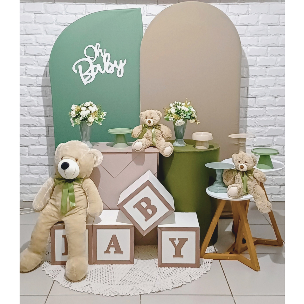 Chá de Bebê Verde E Bege - Luci_rodrigues_decorações