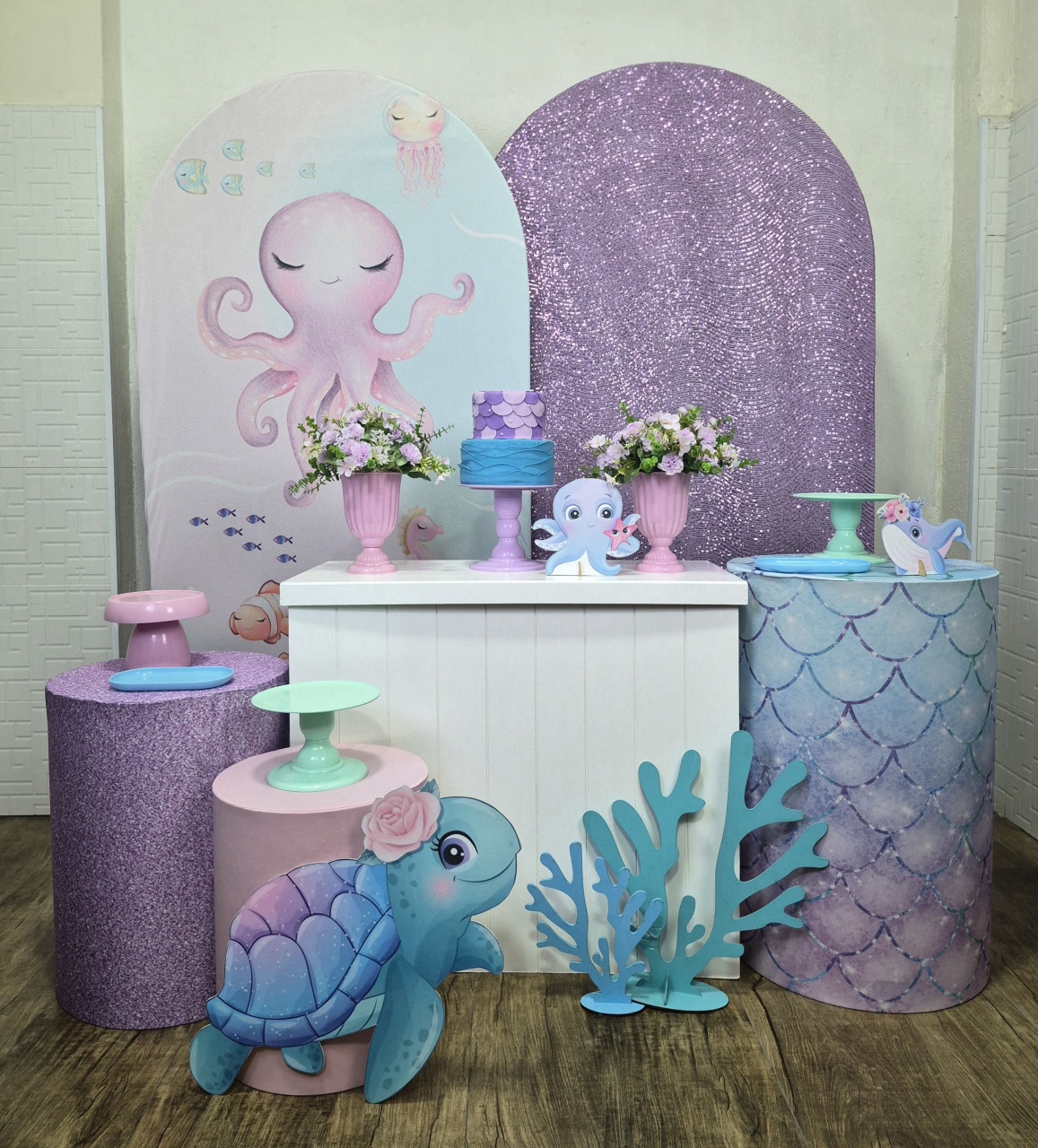 Fundo Do Mar Brilho - Kit Pegue E Monte - Luci_rodrigues_decorações