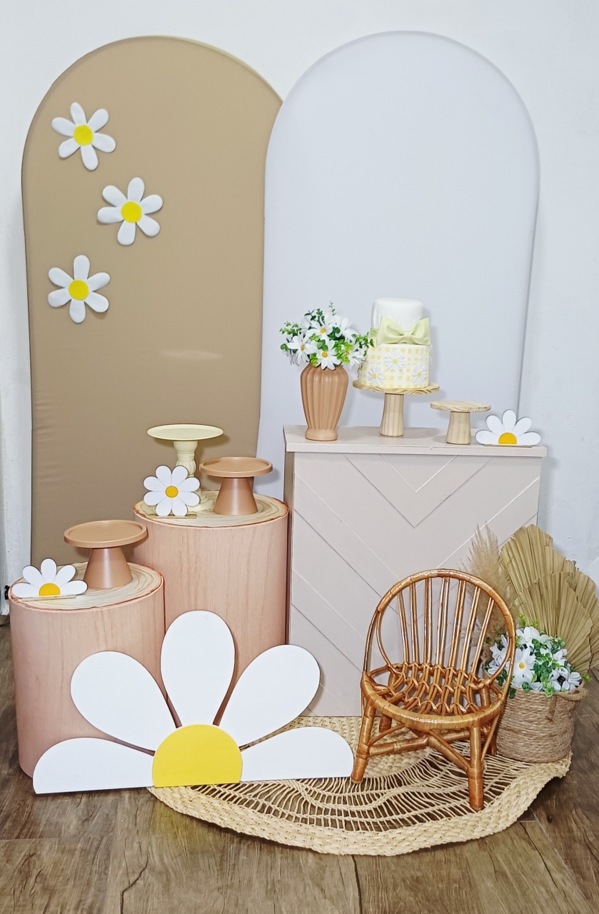 Margaridas Bege - Kit Pegue E Monte - Luci_rodrigues_decorações