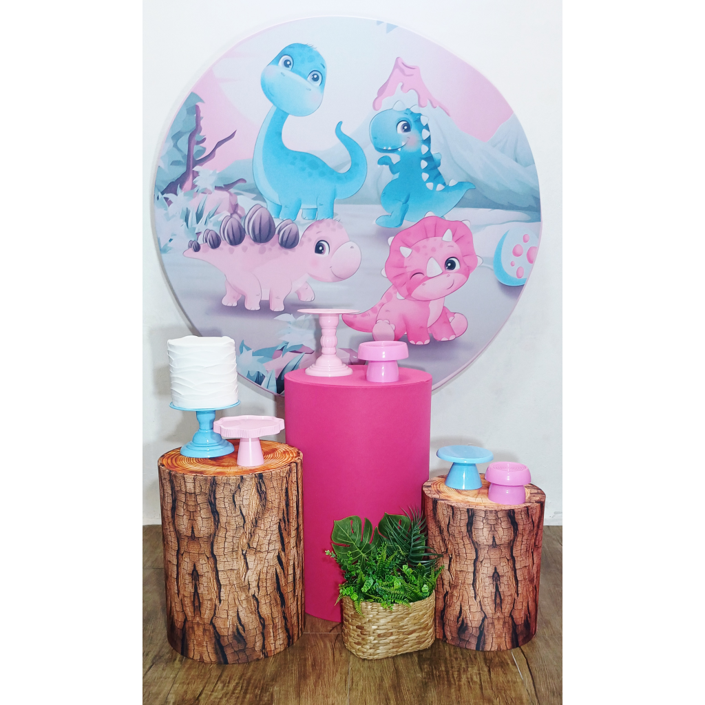 Dino Menina - Kit Pegue E Monte - Luci_rodrigues_decorações